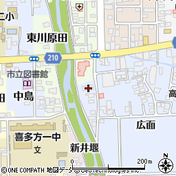 福島県喜多方市関柴町上高額新井堰845-3周辺の地図