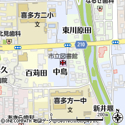 喜多方市立図書館周辺の地図