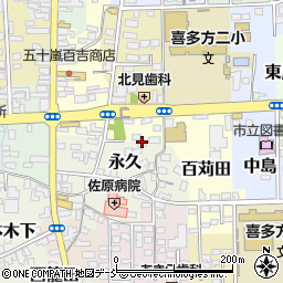 福島県喜多方市永久7706周辺の地図