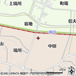 福島県二本松市吉倉中田周辺の地図