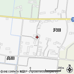 福島県南相馬市原町区上高平（沢田）周辺の地図