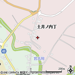 福島県喜多方市山都町木幡土井ノ内丁周辺の地図