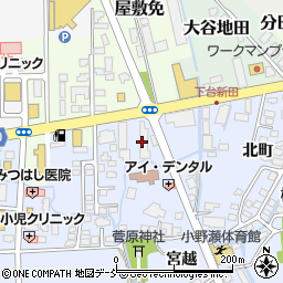 三菱自動車サテライトショップ喜多方周辺の地図