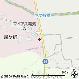 福島県南相馬市原町区信田沢（尼ケ折）周辺の地図