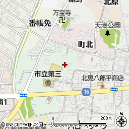 福島県喜多方市町西周辺の地図