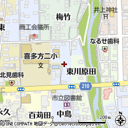 福島県喜多方市柳原周辺の地図