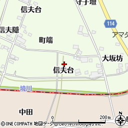 福島県福島市松川町信夫台周辺の地図
