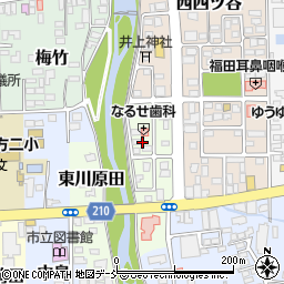 福島県喜多方市稲荷宮周辺の地図