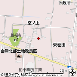 福島県喜多方市関柴町三津井堂ノ上周辺の地図