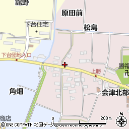 福島県喜多方市関柴町三津井松島208周辺の地図