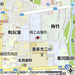 会津喜多方商工会議所周辺の地図