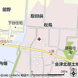 福島県喜多方市関柴町三津井松島77周辺の地図