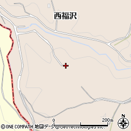 福島県川俣町（伊達郡）西福沢（八郎町山）周辺の地図
