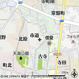 福島県喜多方市市道周辺の地図