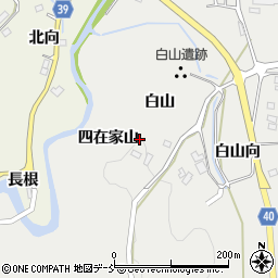 福島県福島市飯野町（四在家山）周辺の地図