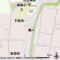 福島県喜多方市関柴町三津井唐八2282-1周辺の地図