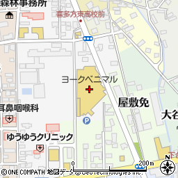 ヨークベニマル喜多方店周辺の地図