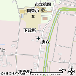 福島県喜多方市関柴町三津井下政所周辺の地図