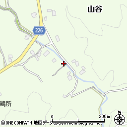 新潟県五泉市山谷周辺の地図