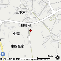 福島県福島市飯野町東中森周辺の地図