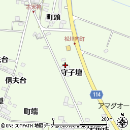 福島県福島市松川町守子壇周辺の地図