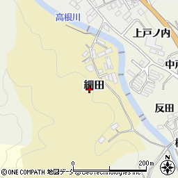 福島県伊達郡川俣町細田周辺の地図