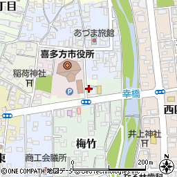 喜多方警察署幸町交番周辺の地図