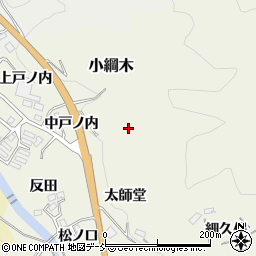 福島県川俣町（伊達郡）小綱木（上戸ノ内山）周辺の地図