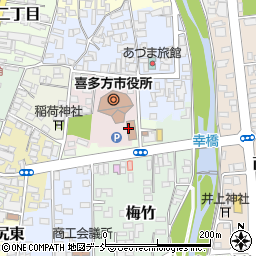 喜多方市役所議会　事務局周辺の地図