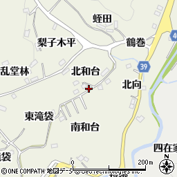 福島県福島市飯野町明治北和台周辺の地図