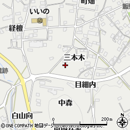 福島県福島市飯野町三本木58周辺の地図