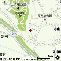 福島県福島市松川町土合舘周辺の地図