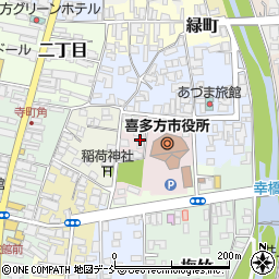 福島県喜多方市御清水東周辺の地図