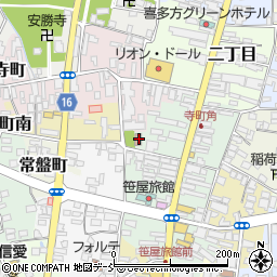 喜多方下町郵便局周辺の地図