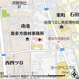 福島県喜多方市六枚長周辺の地図
