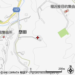 福島県川俣町（伊達郡）東福沢（西田山）周辺の地図