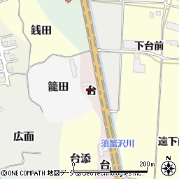 福島県喜多方市台3594-1周辺の地図