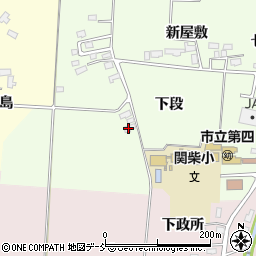 福島県喜多方市関柴町平林下段周辺の地図