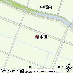 福島県福島市松川町（梨木田）周辺の地図