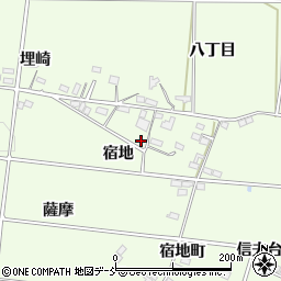 福島県福島市松川町（宿地）周辺の地図