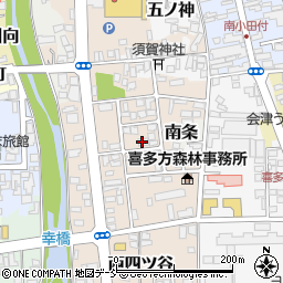 福島県喜多方市西井戸尻周辺の地図