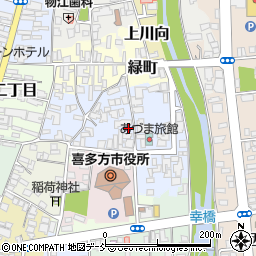 福島県喜多方市小田付道下周辺の地図