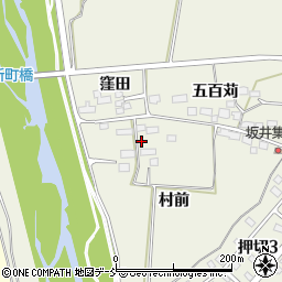 福島県喜多方市松山町大飯坂村前71周辺の地図