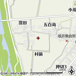 福島県喜多方市松山町大飯坂村前77周辺の地図