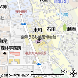 福島県喜多方市東町周辺の地図