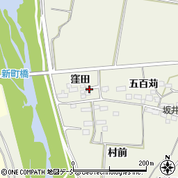 福島県喜多方市松山町大飯坂窪田周辺の地図