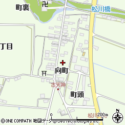 福島県福島市松川町（向町）周辺の地図