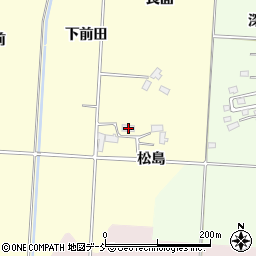 福島県喜多方市岩月町橿野松島周辺の地図