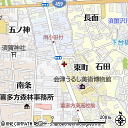 福島県喜多方市西町2840-1周辺の地図