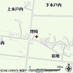 福島県福島市松川町埋崎周辺の地図